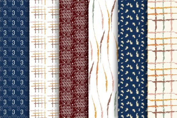 6 Seamless Pattern Japanese Traditional