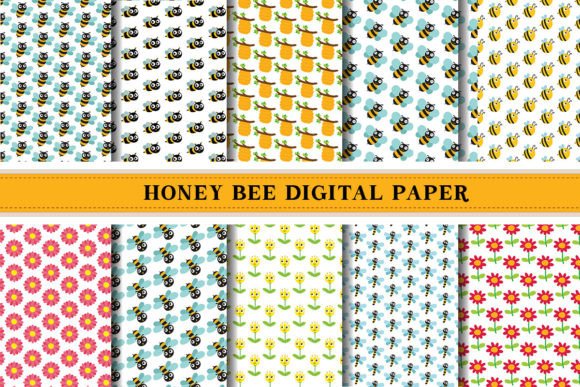 Honey Bee Digital Paper Pattern: A Versatile Asset for Creative and Professional Workflows
