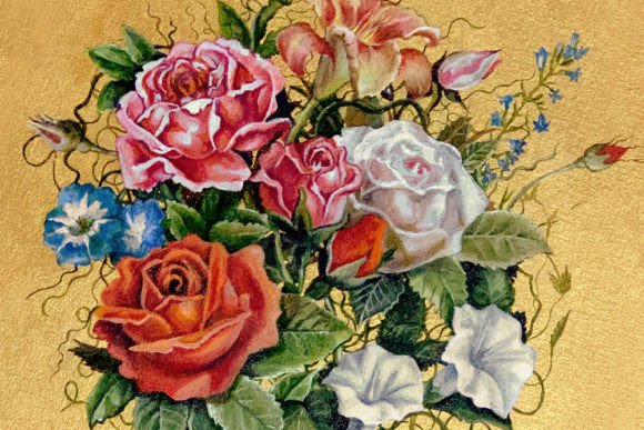 Oil Painting of Flowers Bouquet: A Versatile Artwork for Creative Projects