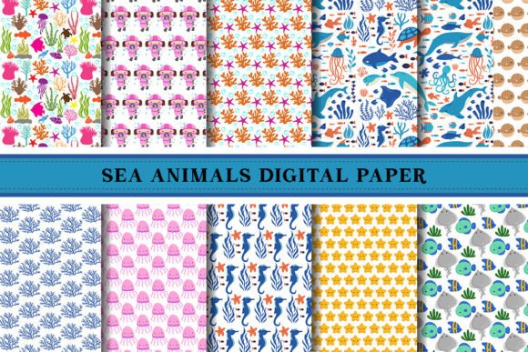 Sea Animals Digital Paper Pattern: A Versatile Resource for Creative Projects