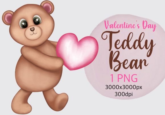 Valentine’s Day Teddy Bear Clipart